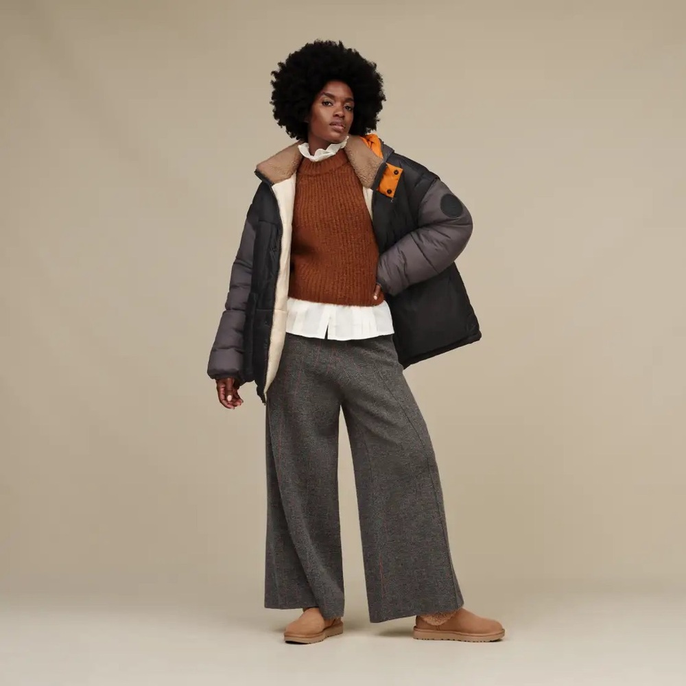UGG Black Jacket with Orange and Brown Accents